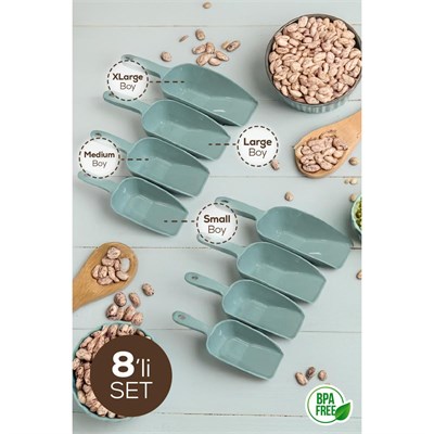 Vienev 8li Set Plastik Erzak Kürek Seti Mint