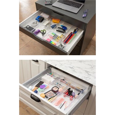 Vienev 9lu Şeffaf Çekmece Içi Düzenleyici Organizer 4x(d.dkdrtgn,k.dkdrtgn) 1x(o.dkdrtgn)