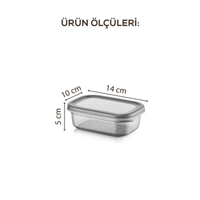 Vienev Beyaz Serigrafi Etiketli 12li Peggy Dikdörtgen Baharat Saklama Kabı Seti 400 Ml Antrasit