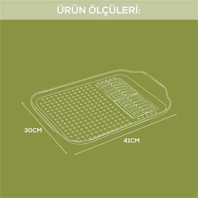 Vienev Çok Amaçlı Su Süzgeçli Kurutma Tepsisi | Sebze, Balık Ve Bulaşık İçin Pratik Kullanım Bej