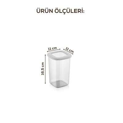 Vienev Etiketli Foly Kare Erzak Saklama Kabı Seti 18li 1,2 Orta Boy Beyaz