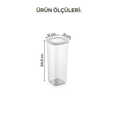 Vienev Etiketli Foly Kare Erzak Saklama Kabı Seti 18li 1,75 Büyük Boy Beyaz