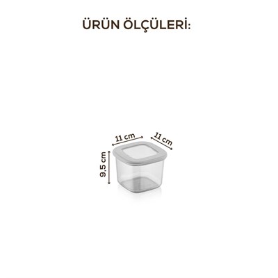 Vienev Etiketli Kaşıklı Foly Kare Erzak Saklama Kabı Seti 24lü 0,55 Küçük Boy Beyaz