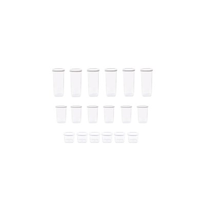 Vienev Foly Etiketli Kare Erzak Saklama Kabı 18li Set 6x(0,55 Li̇tre, 1,2 Li̇tre, 1,75 Li̇tre)