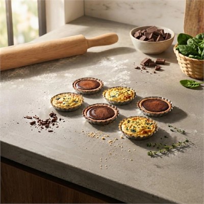 Vienev Geniş Tabanlı 6lı Mini Boy Metal Tırtıklı Tartolet Ve Porsiyonluk Kek Kalıbı Seti