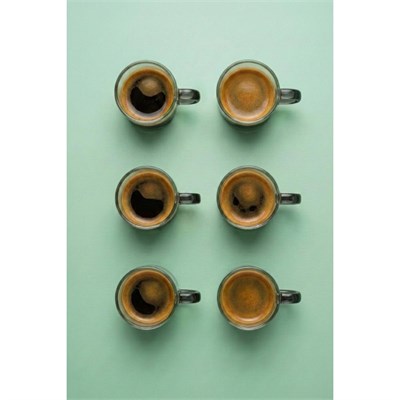Vienev Gri Kulplu 6lı Cam Espresso Bardağı Seti - 95 Ml