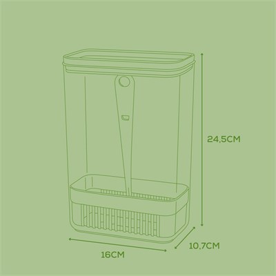 Vienev Süzgeçli Yeşillik Saklama Kabı 2,9 Litre