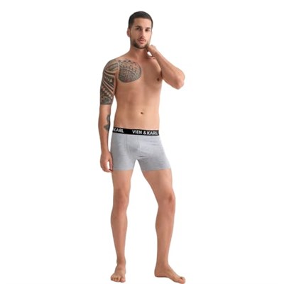 VIEN&KARL 5li Paket Erkek Premium Boxer Gri M