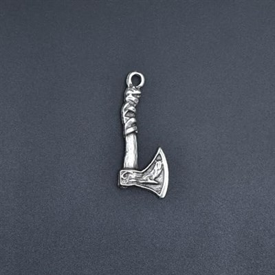 Viking Balta Deri ip Kolye - Gümüş Kaplama - Kadın Erkek Kolye - No:769