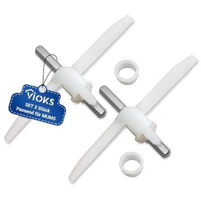 VIOKS Bosch 00630760 630760 00621923 için 2 x taşıyıcı mutfak robotu yedeği | Boşaltma kanatlı, Bosch MUM5 MUMS MUMV MUZ5 MUZ5DS MUZ5VL MUM58L20 & MUM 5 kesintisiz oyma makinesi için
