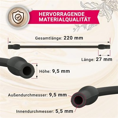VIOKS Siеmens 12004554 için süt hortumu süt borusu yedeği Köpürtme başlığı için hortum 220 mm VeroAroma 500, 700, EQ.6 serisi 300, 500, 700 kahve makinesi için