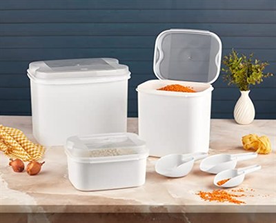 Vip Ahmet Masal Saklama Kabı, Beyaz 10 L + 4, 5 L + 1, 6 L