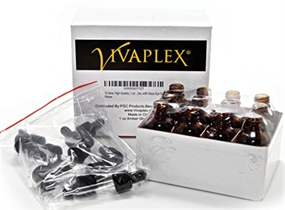 Vivaplex 12, Amber, 1oz Cam Şişeler, Cam Göz Damlalıklı