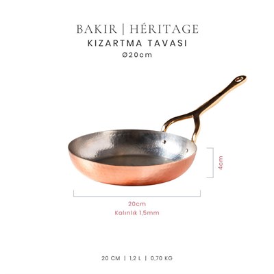 Voeux Héritage Koleksiyonu Bakır Kızartma Tavası 20 cm