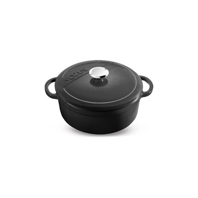 Voeux Kitchenware Elegance Siyah Derin Döküm Tencere 24 Cm