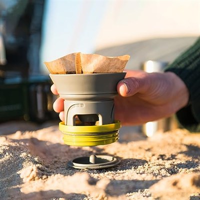 WACACO Cuppamoka kahve demliği, taşınabilir damla kahve makinesi, 10 koni kağıt filtreli kahve makinesi, elle çalıştırılan, paslanmaz çelik kahve demleyici, 10 fl oz