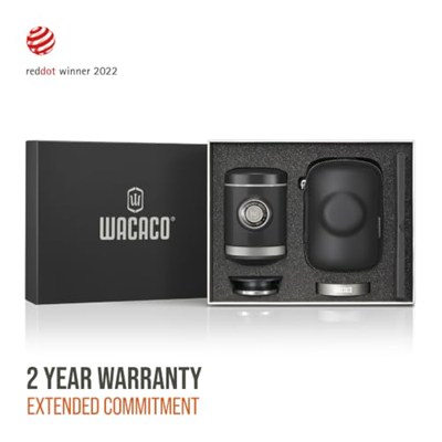 WACACO Picopresso Portatif Espresso Makinesi Koruyucu Kılıfla Birlikte Verilen, Profesyonel Kahve Makinesi, Uyumlu Ultra-ince Öğütme, Elle Çalıştırılan, Kamp için Seyahat Kahve Makinesi