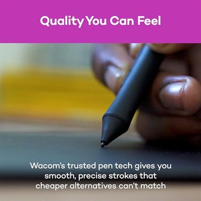 Wacom Intuos CTL4100 çizim tableti Mac, PC, Chromebook ve Android için, küçük, yazılım dahil, siyah