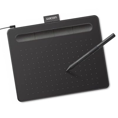 Wacom Intuos CTL4100 çizim tableti Mac, PC, Chromebook ve Android için, küçük, yazılım dahil, siyah