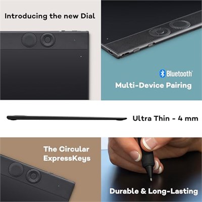 Wacom Intuos Pro S - PTK470K0B - Yenilikçi grafik tableti, Wacom Pro Pen 3 dahil, video düzenleme
