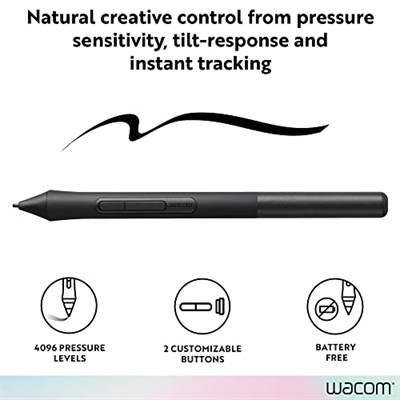 Wacom LP1100K Intuos Tablet Siyah için 4K Kalem