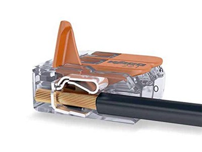 WAGO 10 adet Wago 221-413 bağlantı terminali 3 damarlı kollu 0,2-4 mm², küçük şekil, şeffaf