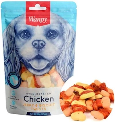 Wanpy Bisküvi Üzeri Tavuk Sargılı Köpek Ödülü 100 gr