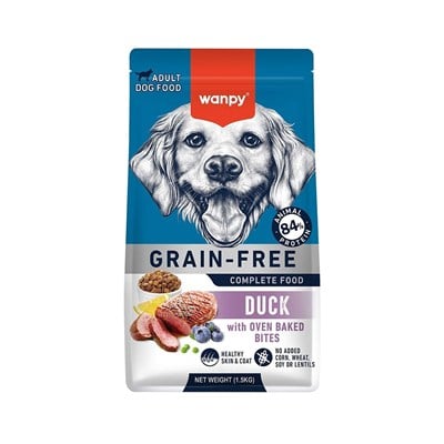 Wanpy Ördekli Tahılsız Yetişkin Köpek Maması 1,5kg