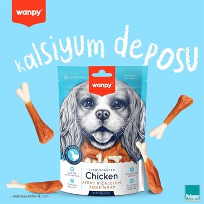 Wanpy Oven Roasted Tavuk Sargılı Kalsiyum Takviyeli Köpek Ödülü (1 x 100 Gr)