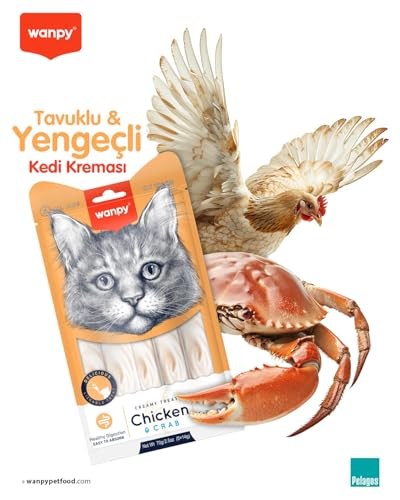 Wanpy Tavuklu&Yengeçli 25 * 14 gr Krema Kedi Ödülü