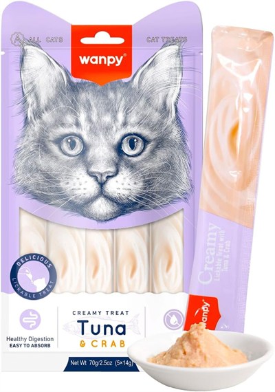 Wanpy Ton ve Yengeç Likit Kedi Ödülü 5x14gr