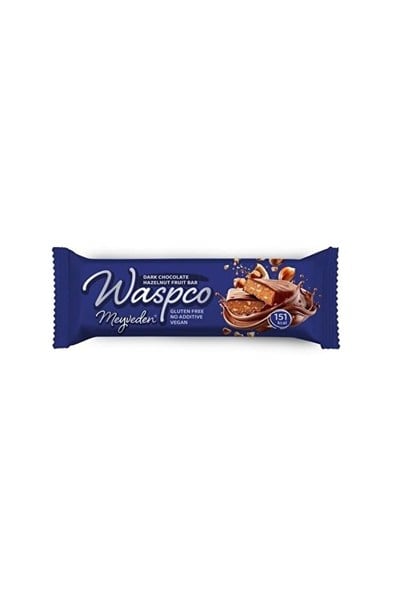 Waspco Bitter Çikolata Kaplı Fındıklı Meyve Bar 35g x 12 Adet