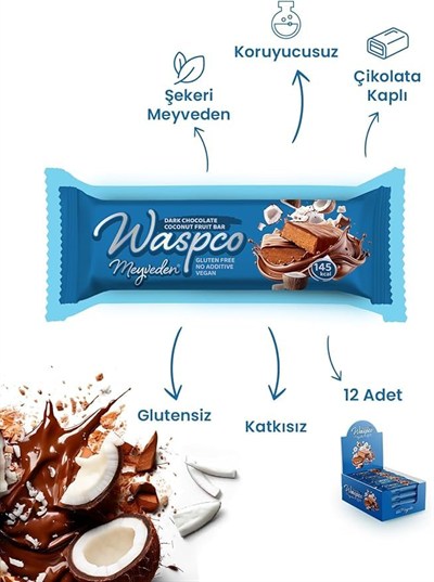 Waspco Hindistan Cevizli Meyve Bar