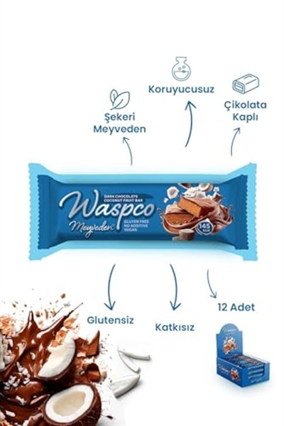 Waspco Hindistan Cevizli Meyve Bar