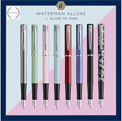 Waterman Graduate Allure tükenmez kalem, mavi boyalı, orta uçlu, mavi mürekkepli, hediye kutusu Füllfederhalter - Seçenekler: tükenmez kalem, dolma kalem