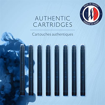 Waterman Kartuş, 8li Kutu, Siyah/Mavi