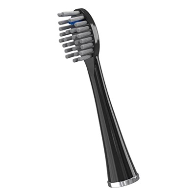 Waterpik Sonic-Fusion Diş Fırçası SFFB-2EB için Kapaklı Tam Boy Yedek Fırça Başlıkları 2 Adet Siyah
