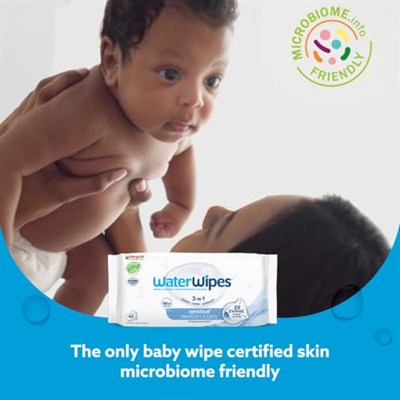 WaterWipes Biyoçözünür Orijinal Bebek Mendilleri,%99,9 Su Bazlı Mendil, Hassas Ciltler İçin Kokusuz ve Hipoalerjenik, 60 Adet (12li Paket) - Ambalaj Değişebilir