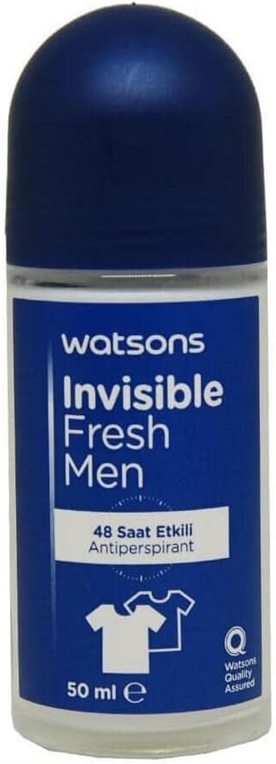 Watsons Invisible Fresh Men 48 Saat Etkili Roll On 50 ml