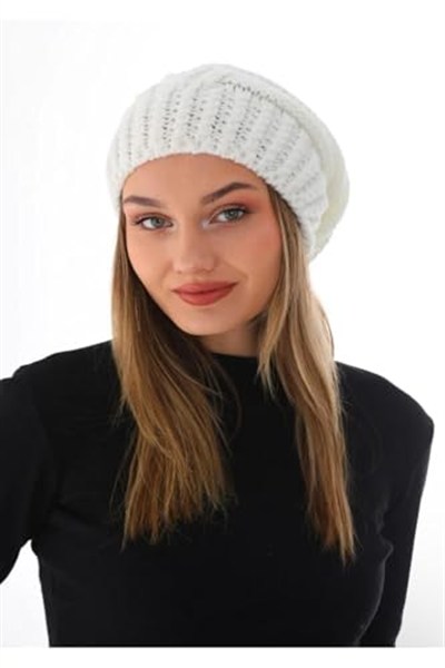 Wearflawless Kadın Kalın Örgü Ponponlu Bere-1