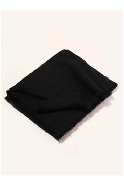 Wearflawless Unisex Sade Kalın Yumuşak Siyah Atkı siyah Tek Ebat