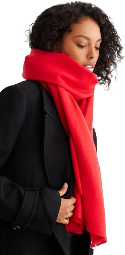 Wearflawless Unisex Sade Kalın Yumuşak Bej Atkı-1