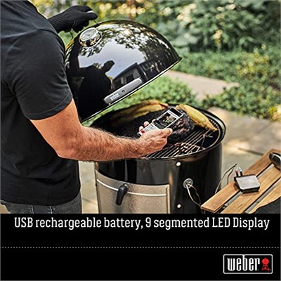 Weber Çift şiş seti (30 cm uzunluğunda), 8 adet, karides, sebze veya et sabitlemek için ideal, ızgara yapılan yiyecekleri kolayca çevirin, bulaşık makinesinde yıkanabilir - gümüş (6320)