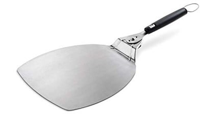 Weber® Pizza küreği, pizza küreği, pizza küreği, paslanmaz çelik, döner sap, yerden tasarruf sağlayan saklama için, pizza, ekmek vs. için, 6691