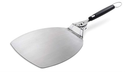 Weber® Pizza küreği, pizza küreği, pizza küreği, paslanmaz çelik, döner sap, yerden tasarruf sağlayan saklama için, pizza, ekmek vs. için, 6691