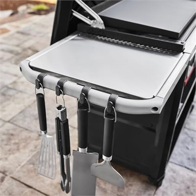 Weber Works düzenleyici set, tüm Slate ve Spirit (2025) modelleri için uygun, 1 x çöp torbası tutucu, 4 x çatal bıçak kancası, 1 x kağıt havlu tutucu - siyah (34001006)