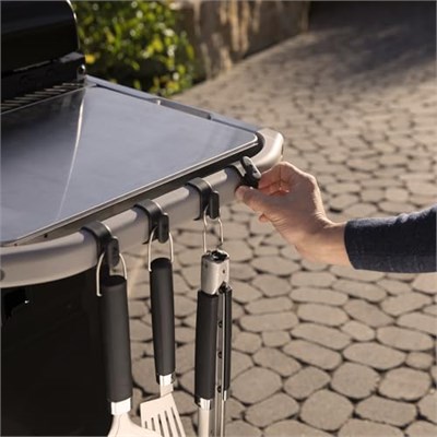 Weber Works düzenleyici set, tüm Slate ve Spirit (2025) modelleri için uygun, 1 x çöp torbası tutucu, 4 x çatal bıçak kancası, 1 x kağıt havlu tutucu - siyah (34001006)