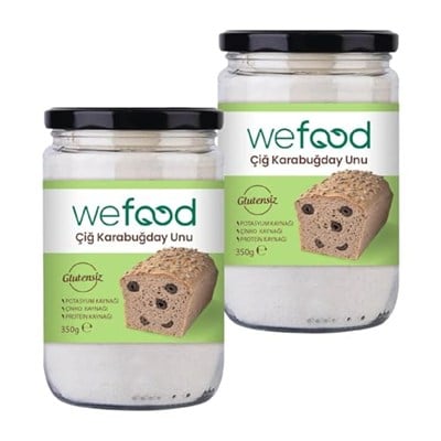 Wefood Glutensiz Çiğ Karabuğday Unu 350 gr 2li