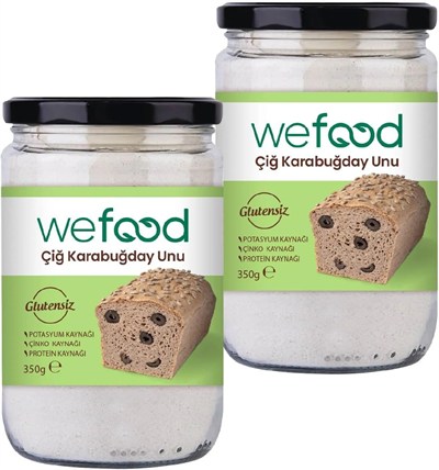 Wefood Glutensiz Çiğ Karabuğday Unu 350 gr 2li
