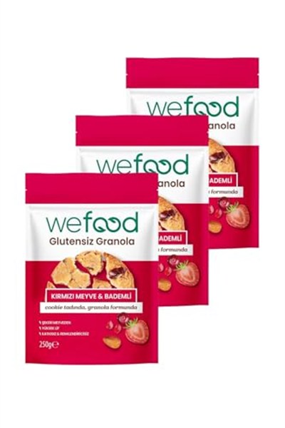 Wefood Glutensiz Granola Kırmızı Meyve & Bademli 250 gr